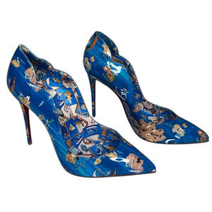 Christian Louboutin NWOB Hot Chick 100 Scalloped Greek Odissey Pumps Size 37.5